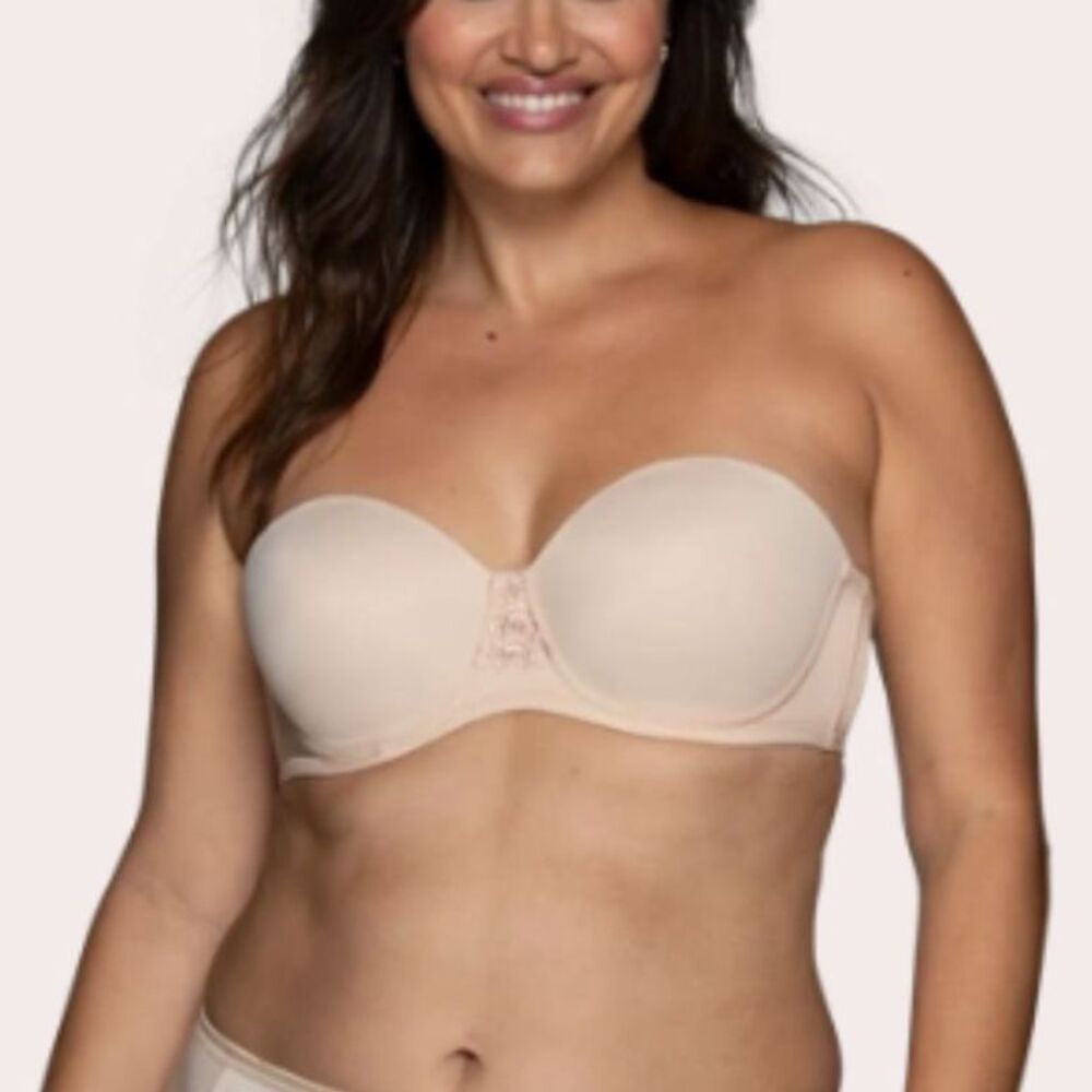 Vanity Fair Beauty Back Smoothing Underwire Strapless Bra 34C Rose Beige